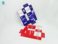 Blauer roter Reihen-Entwurfs-dauerhafter Pappwegwerfkasten für Zigaretten-Paket