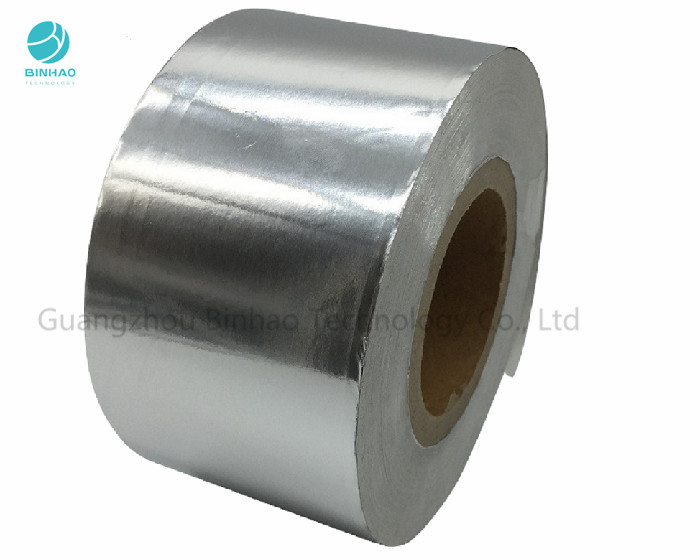 Glänzende silberne Aluminiumfolie-Papier-Tabak-Folie mit prägeartigem Logo und Muster