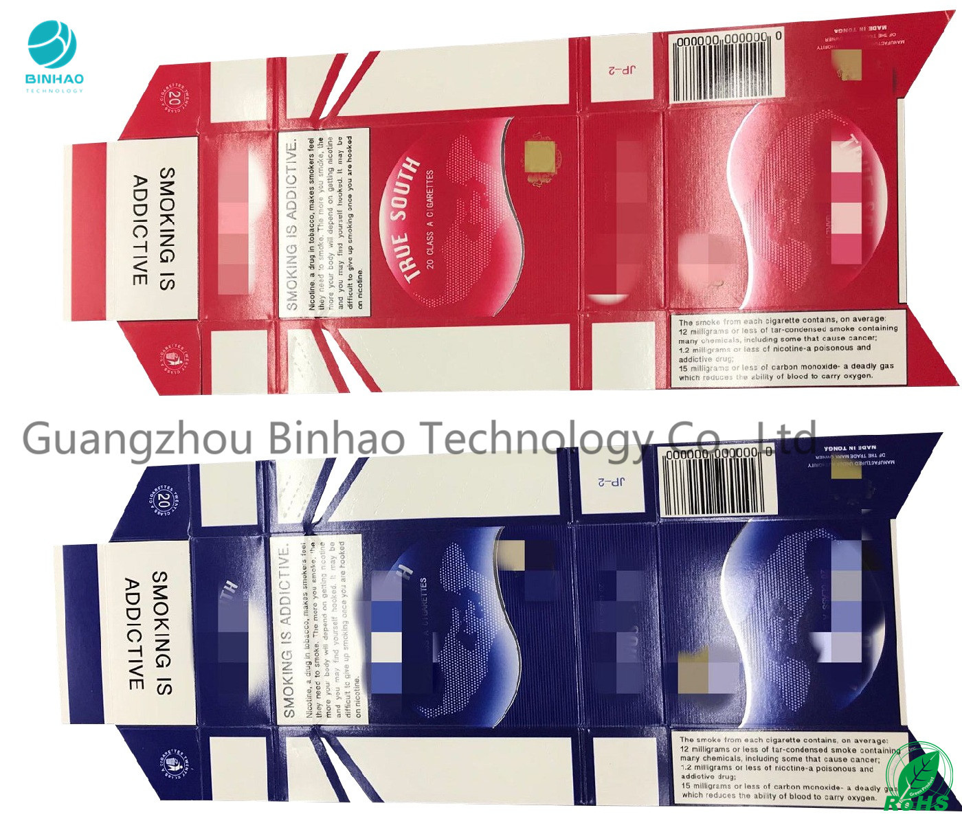 Übertragenes ganz eigenhändig geschriebes Papppapier für Super Slim-Zigaretten-Pappkästen