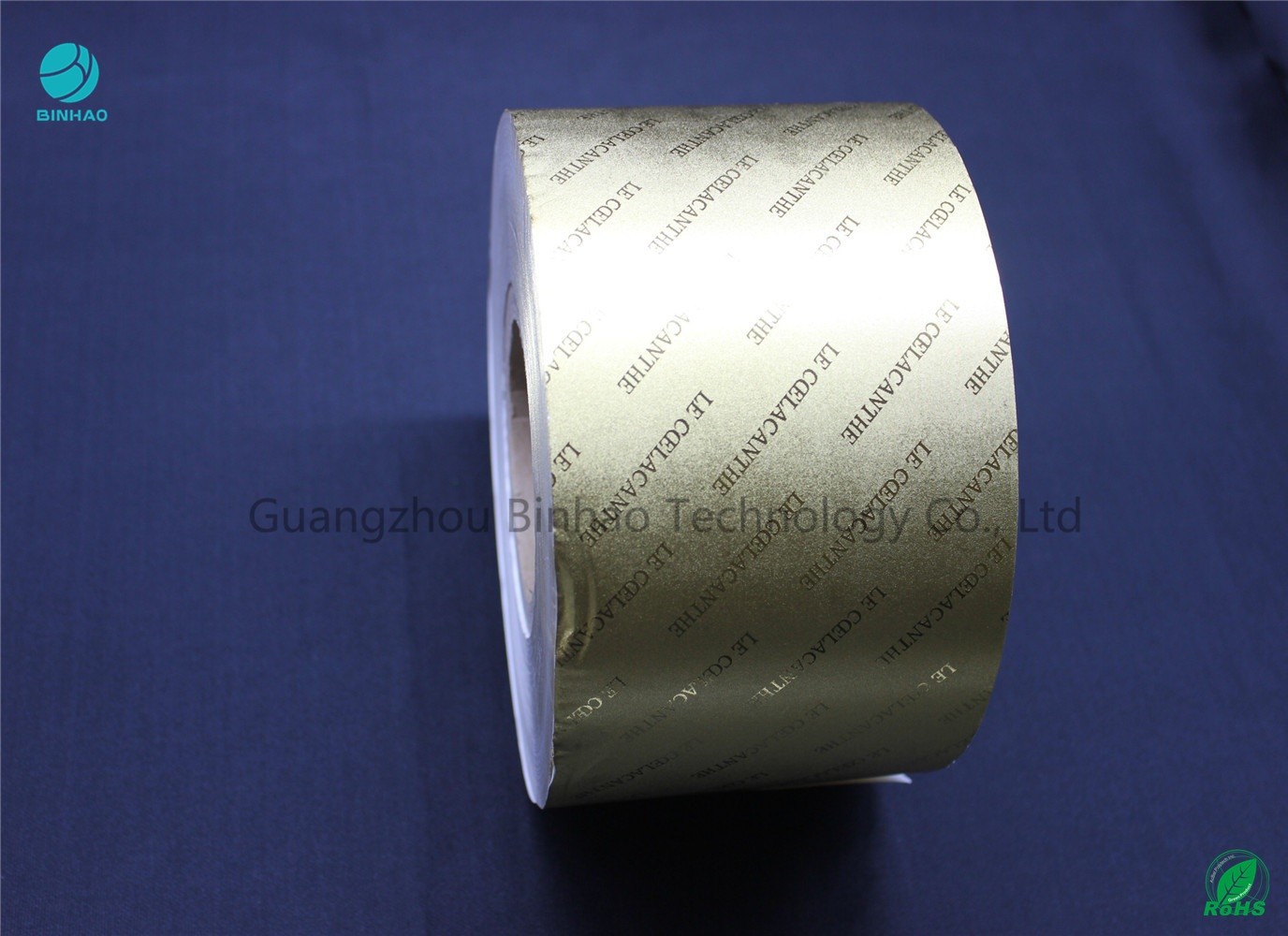 Zusammengesetztes Gold-/Silber-Aluminiumfolie-Papier mit Prägungsmarkennamen oder Logo 55gsm