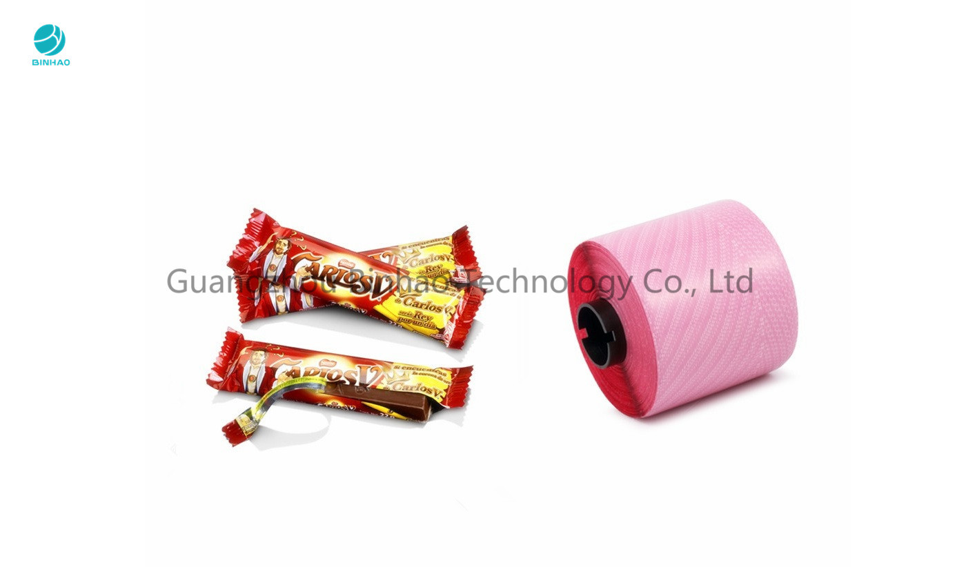 Hochfestes Riss-Band der Stärke-2.5mm Mopp für die einfache Süßigkeits-Nahrung öffnen sich in der roten Farbe