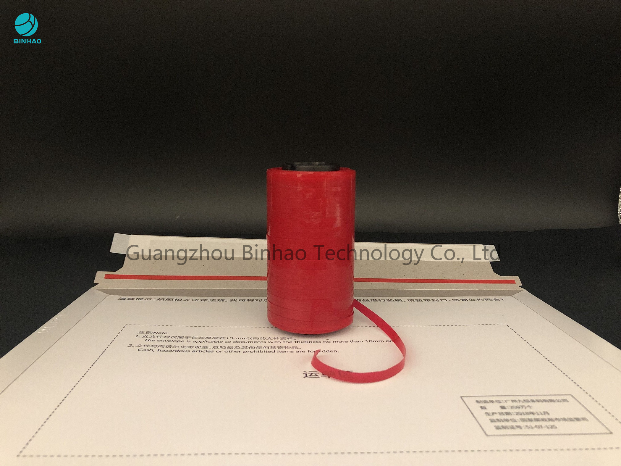 4mm öffnen sich selbstklebendes Rot MOPP-Tabak-Riss-Streifen-Band für die verpackende und einfache Kurier-Tasche