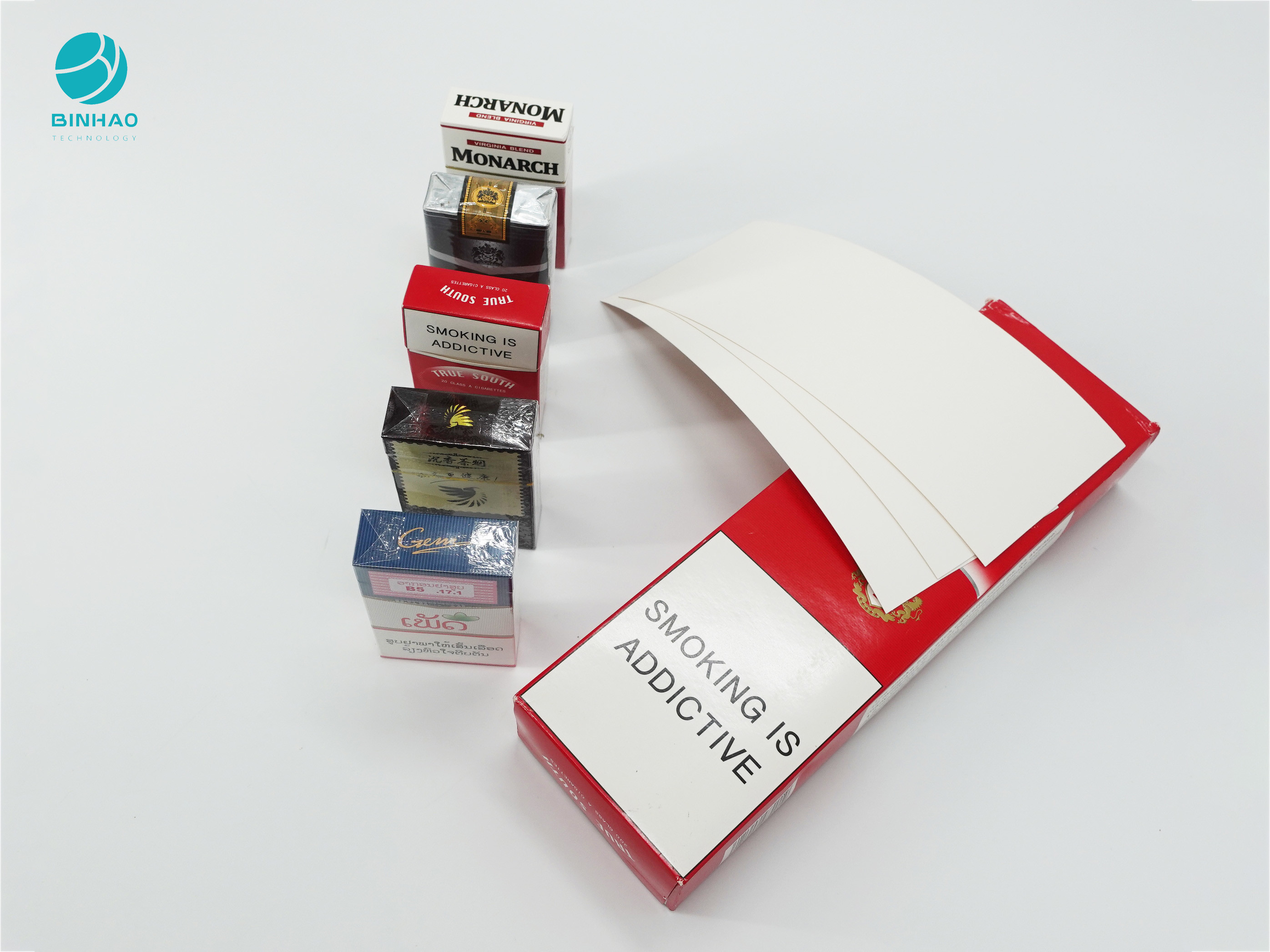 Kundenspezifisches Muster-rauchende Packpapier-Pappe für Zigarettenetui-Verpackungs-Kasten