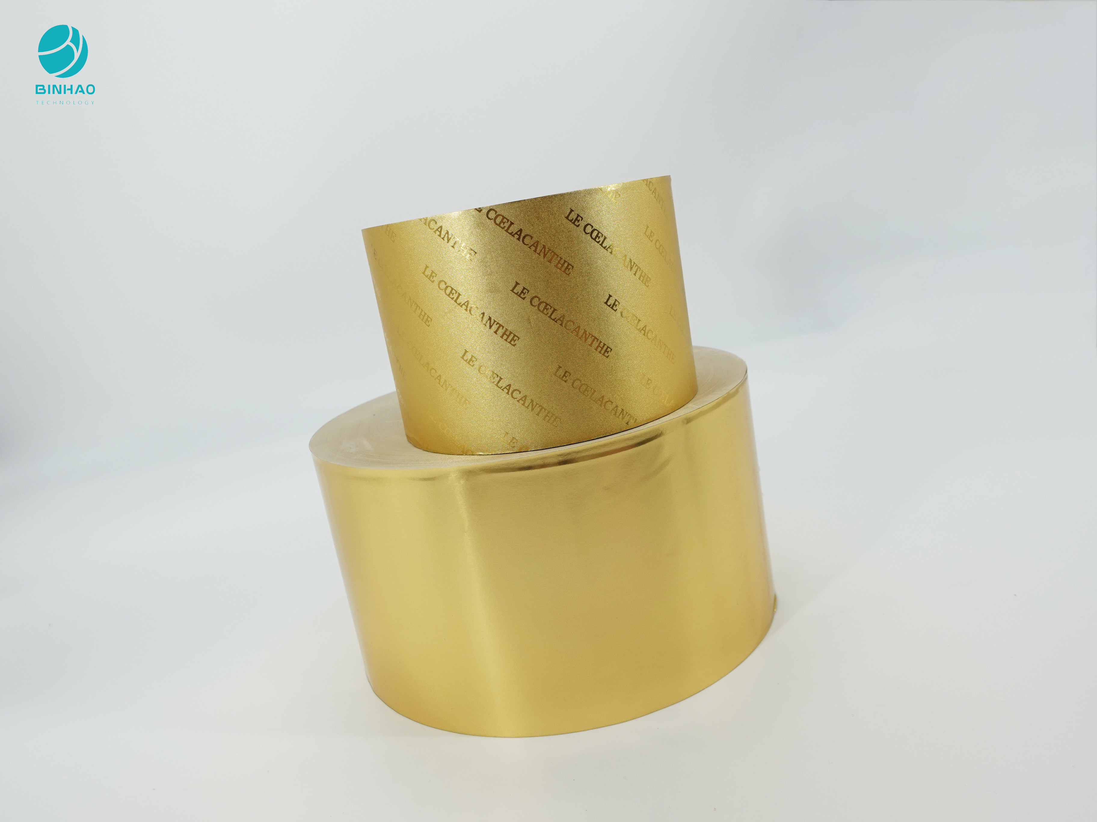 Glatter prägeartiger OberflächenLogo Golden Aluminum Foil Paper für Zigaretten-Paket