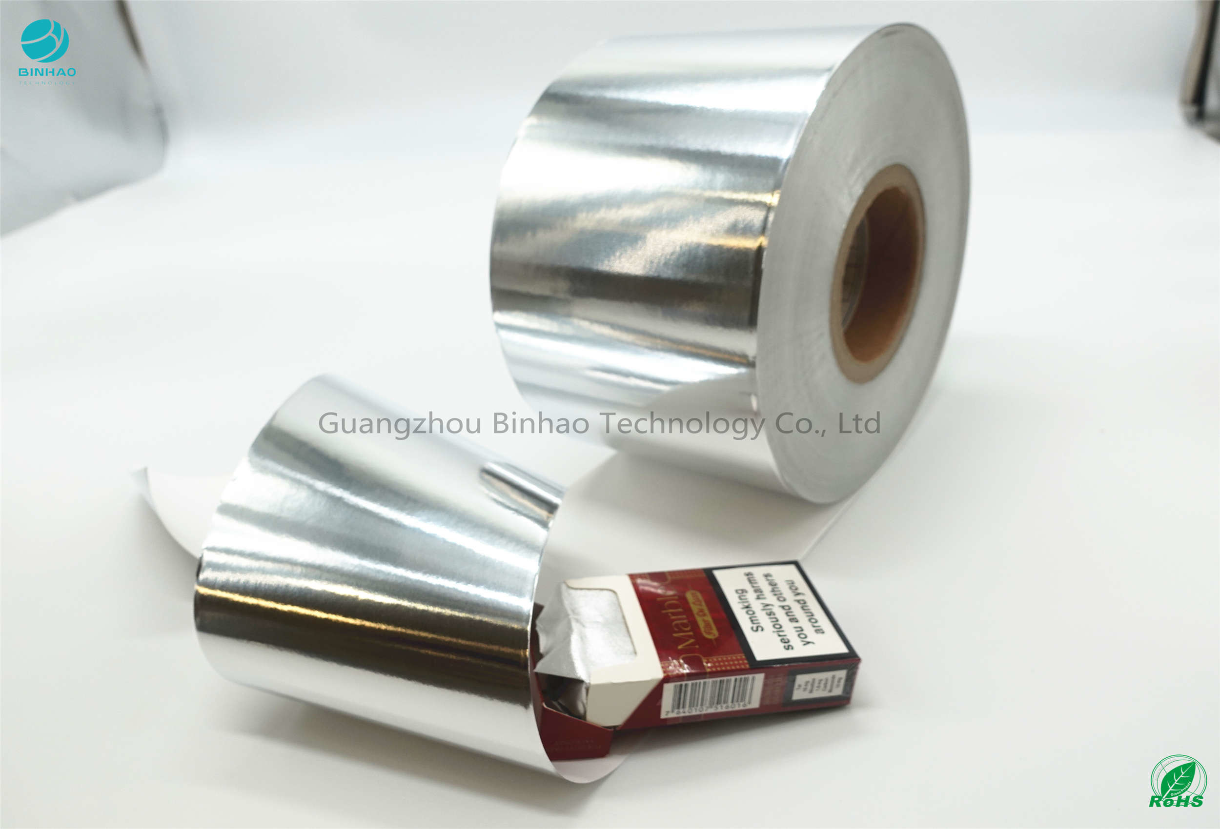 Tabakheißsiegelnd 76mm 0.3Mpa, Aluminiumfolie silberne Papierfarbe