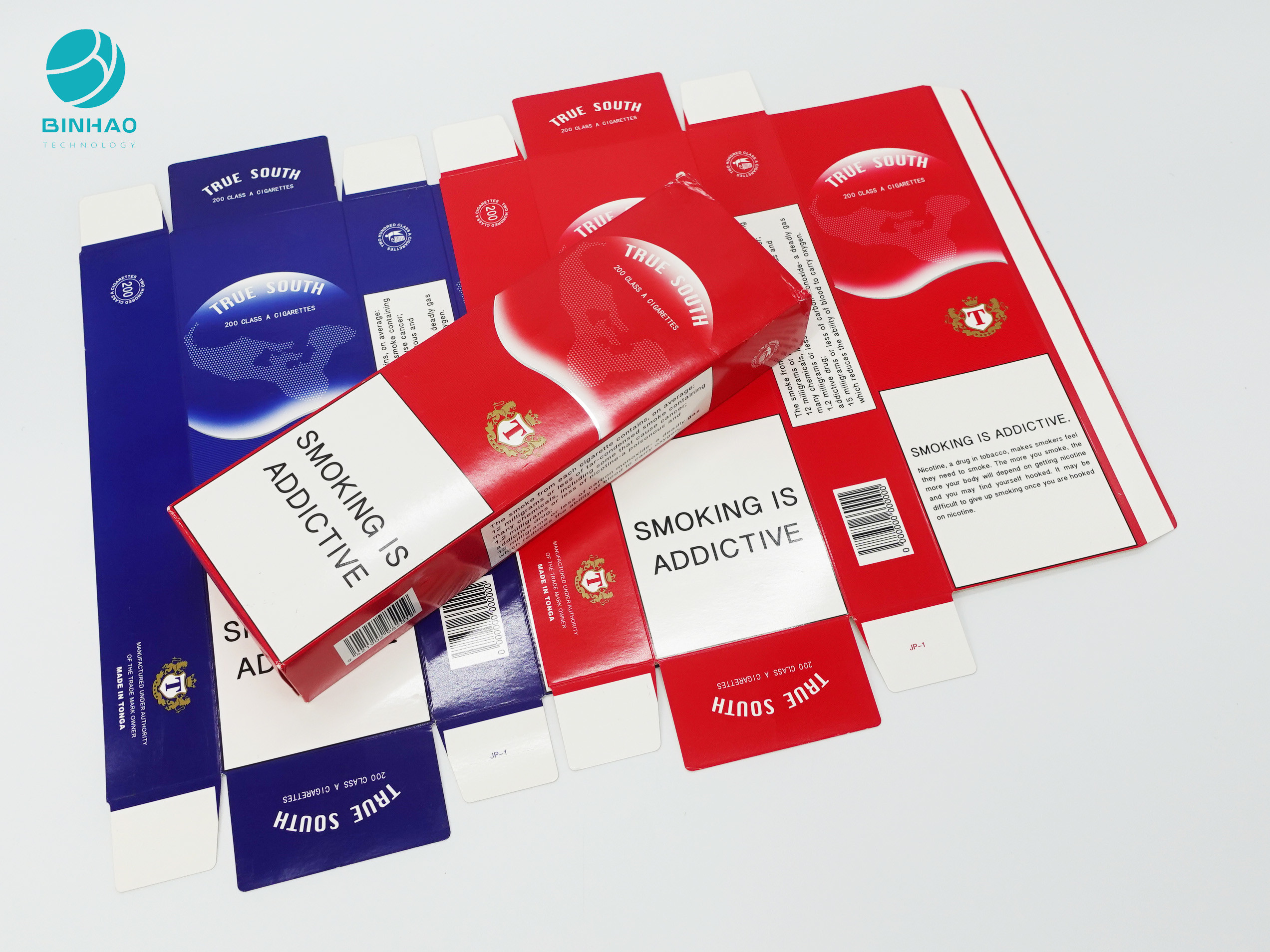 Fertigen Sie Druckrechteck-Paket-Pappschachtel für das Zigaretten-Verpacken kundenspezifisch an