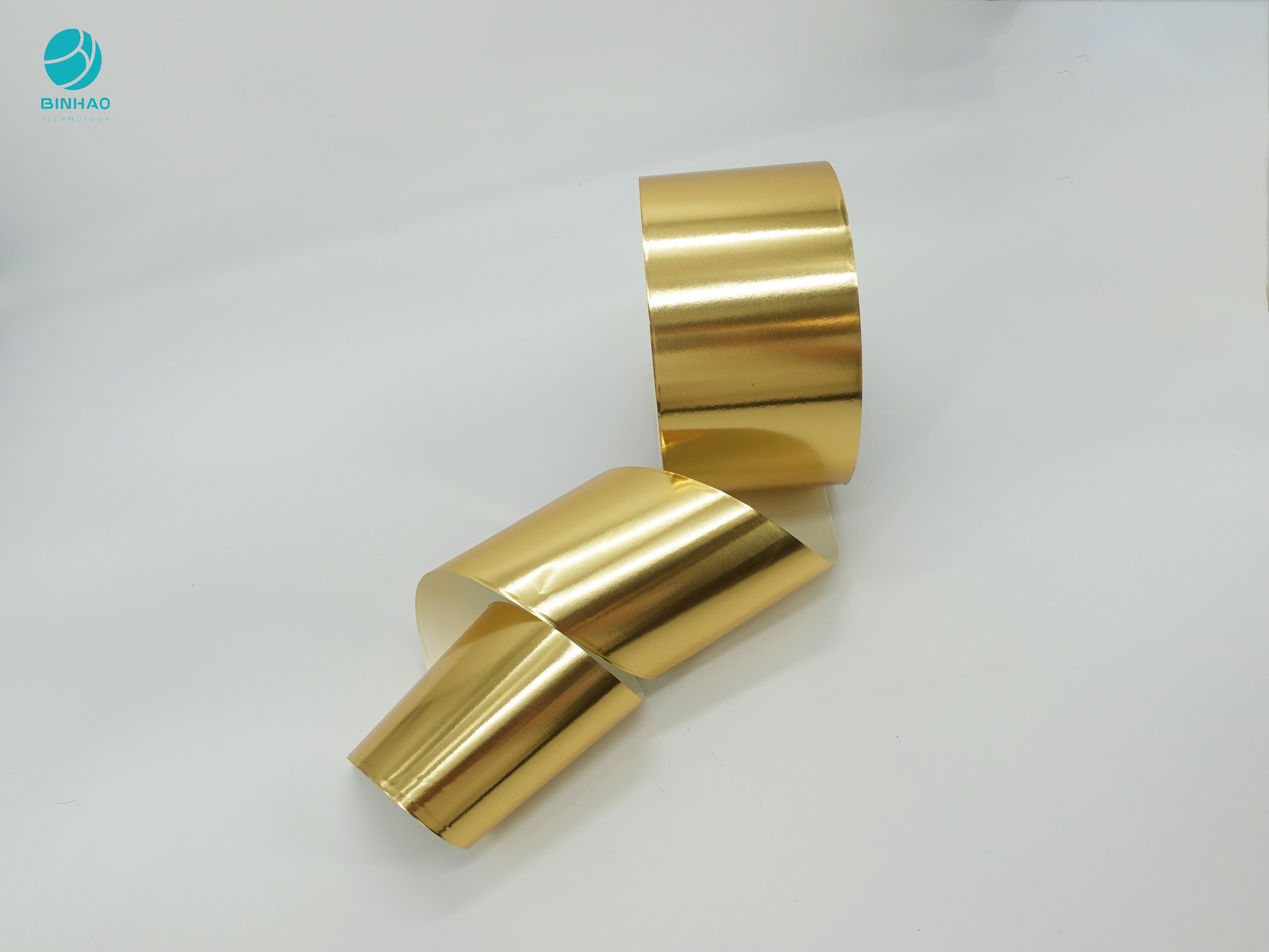 86mm Goldglattes zusammengesetztes Aluminiumfolie-Oberflächenpapier für Zigaretten-Paket