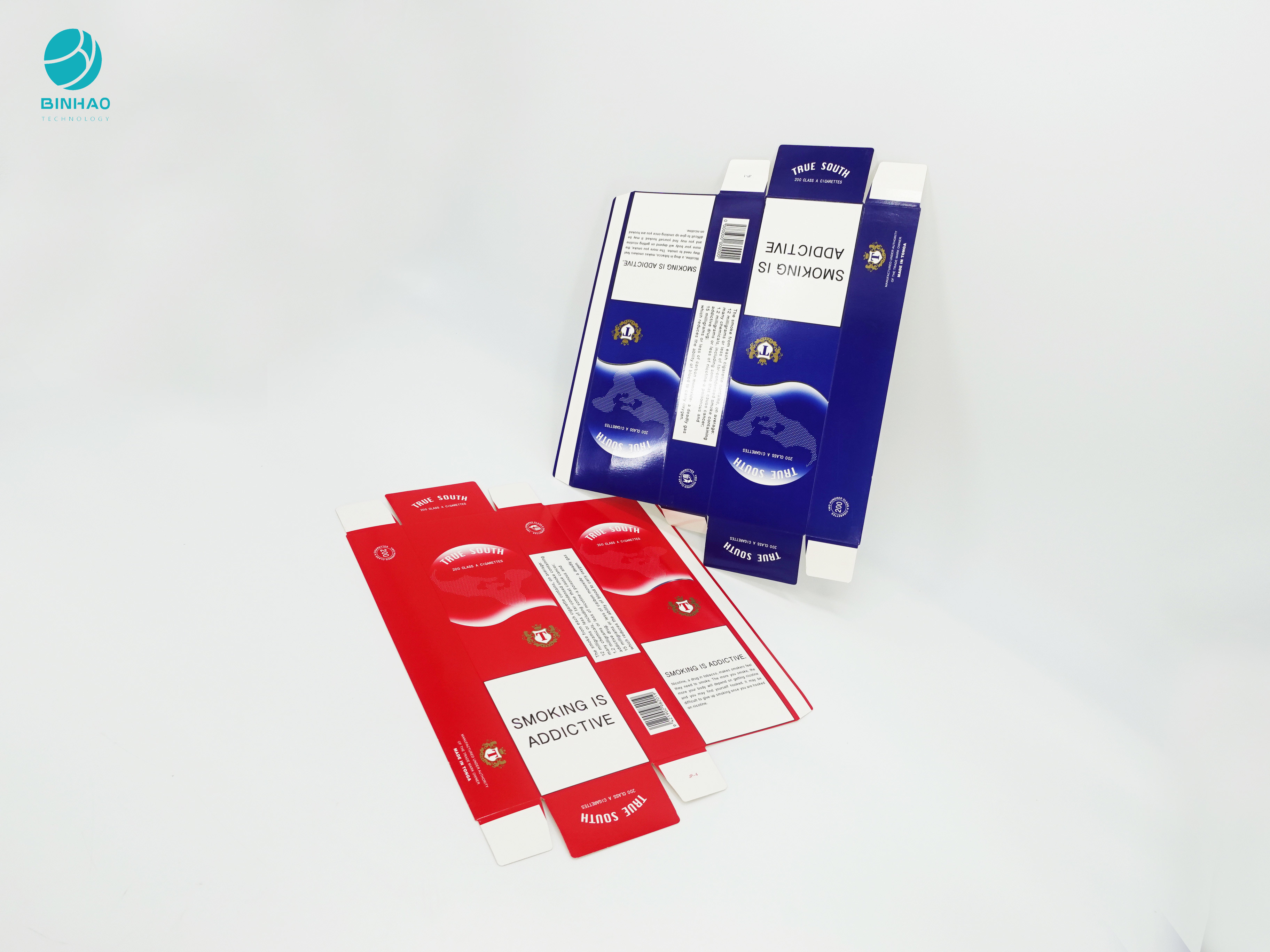 Offsetdruck prägte Logo Cardboard Case For Cigarette-Tabak-Paket